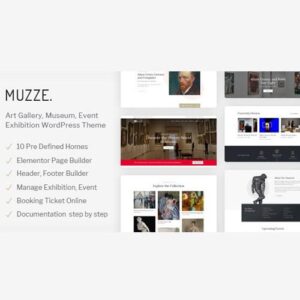 Muzze - Museum Art Gallery Exhibition WordPress Theme